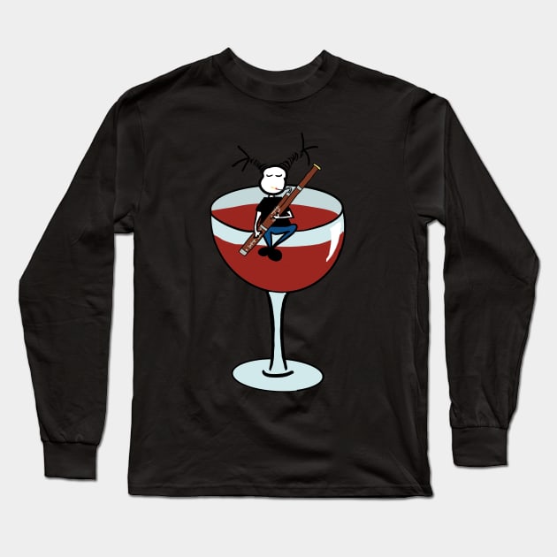 Bassoon wine life Long Sleeve T-Shirt by Guastevi